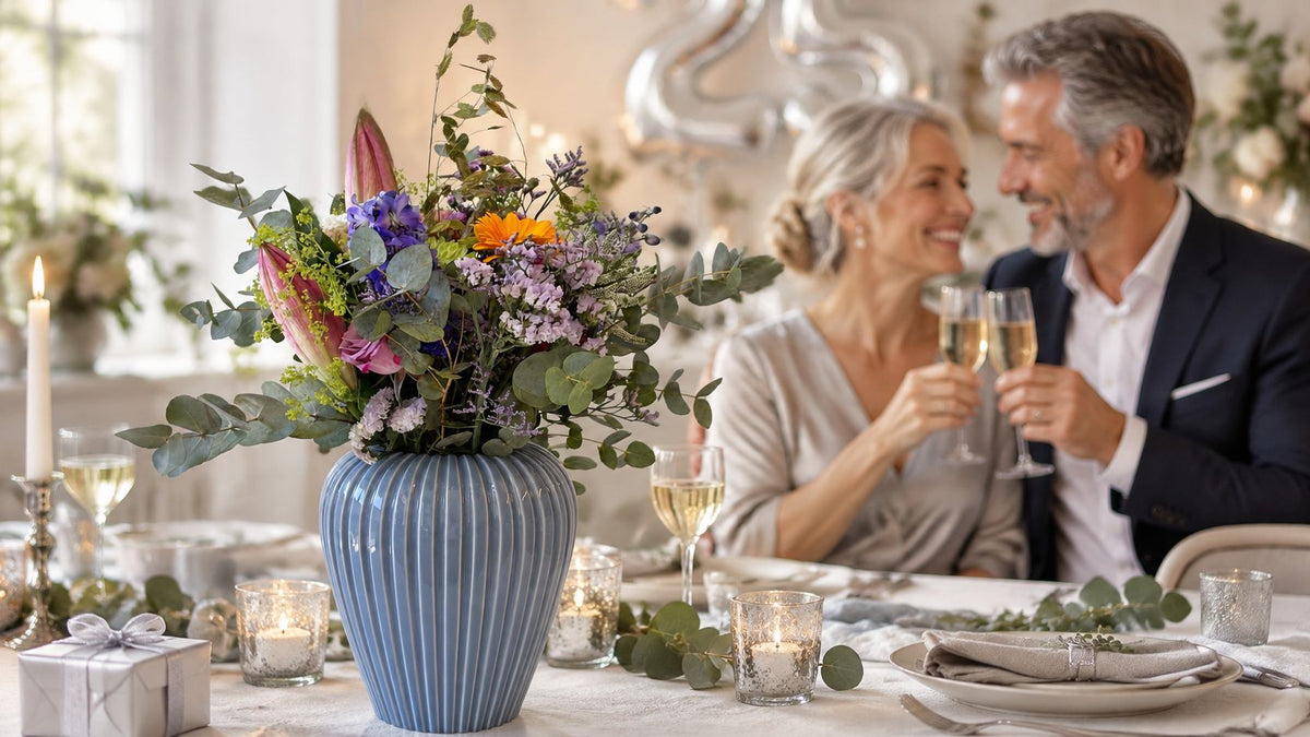 Blomster til sølvbryllup: sådan vælger du den rette buket